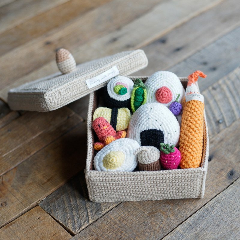 Hand-knitted cotton sushi bento set - Kids' Toys - Cotton & Hemp 