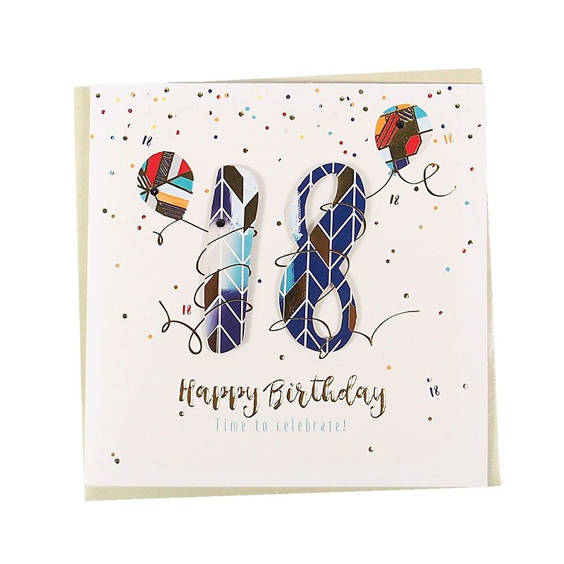 Celebrating the 18th birthday [Jupiter TP Card - Birthday Blessing] - Cards & Postcards - Paper Multicolor