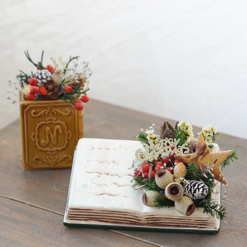 [Christmas Souvenirs 1+1] BOOK Christmas Ornaments for Literary Youth - Dried Flowers & Bouquets - Plants & Flowers 