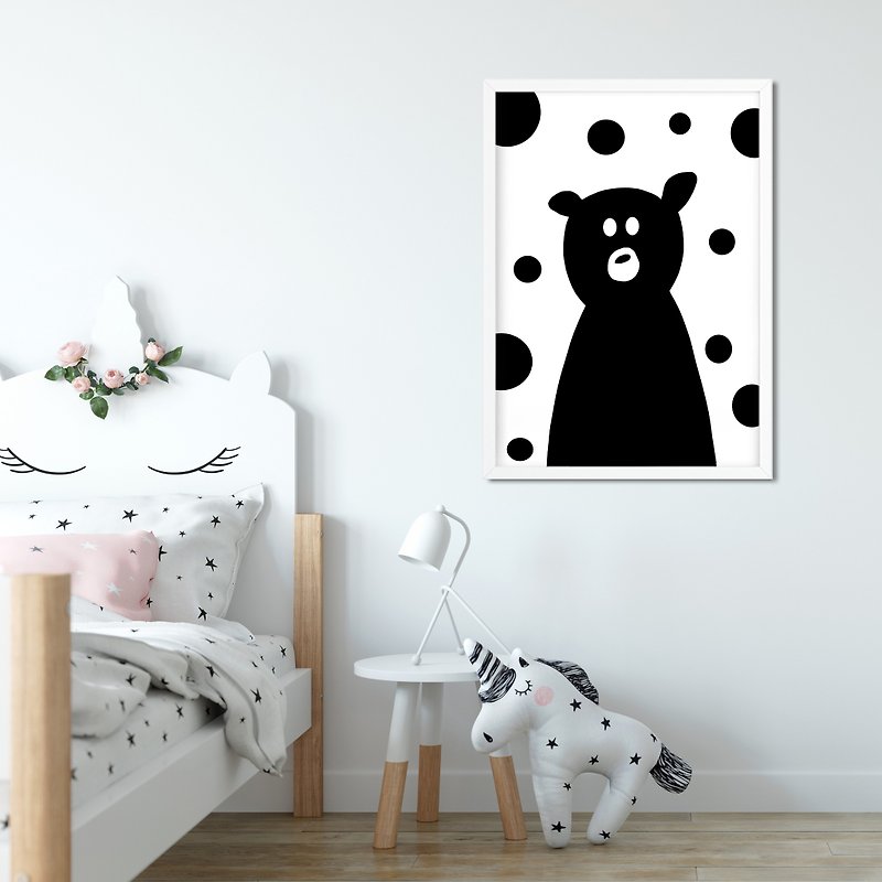 黑熊 art print | 電子檔 | 可用作海報 | 版畫 - 掛牆畫/海報 - 紙 黑色