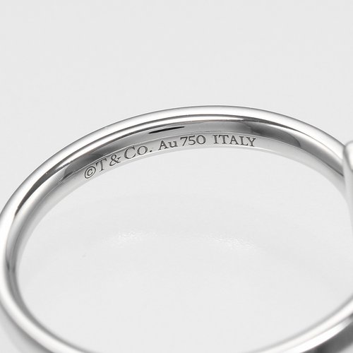 日本直送】ティファニーリングTワン14号指輪2.5mmモデルK18WG ホワイト