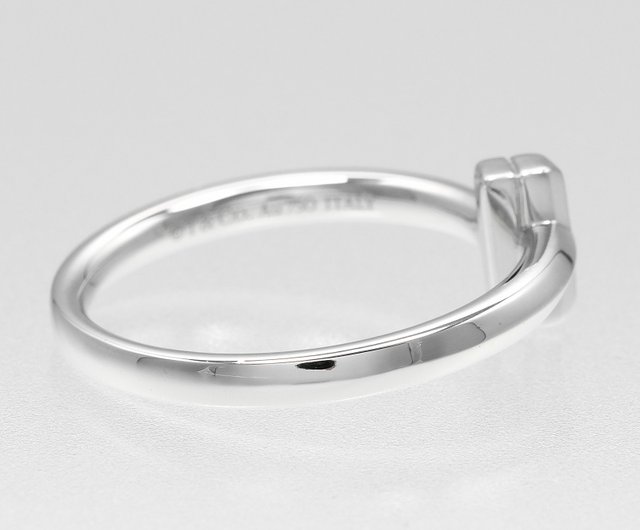 日本直送】ティファニーリングTワン14号指輪2.5mmモデルK18WG ホワイト