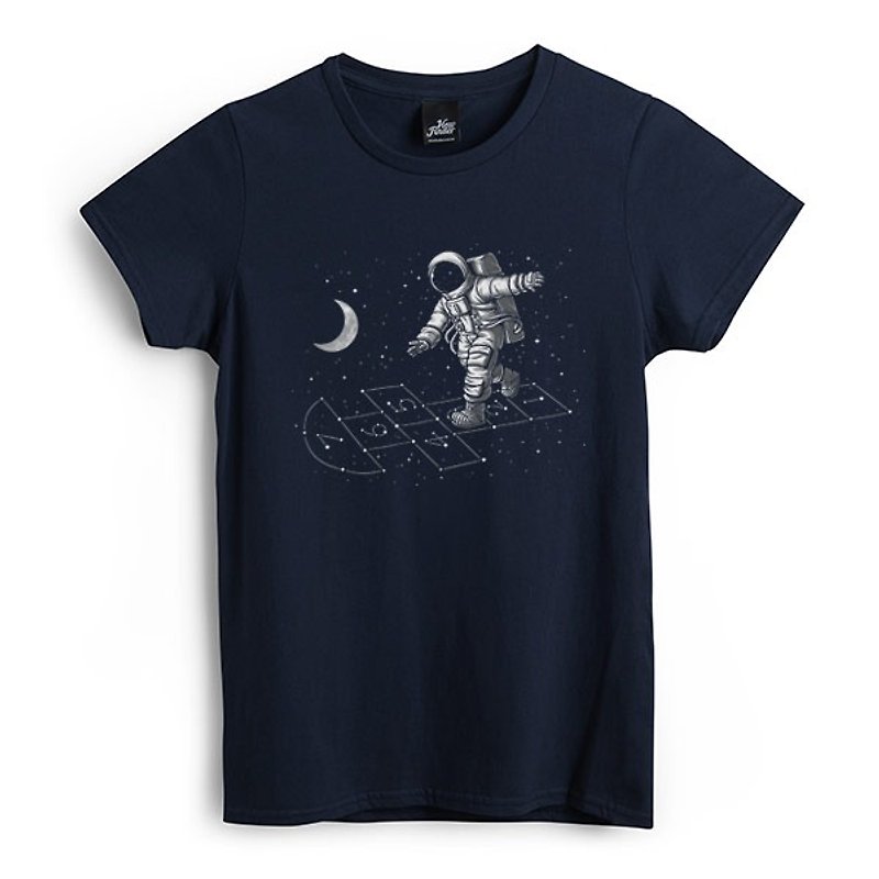 Dream under the stars - dark blue - Women's T-Shirt - เสื้อยืดผู้หญิง - ผ้าฝ้าย/ผ้าลินิน 
