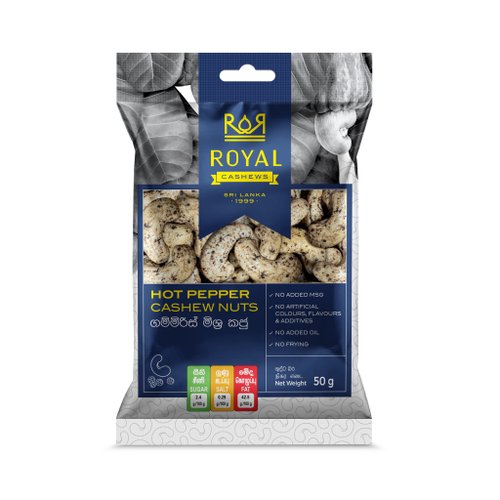 Royal Cashews - 皇家錫蘭腰果(香港) 黑椒味腰果50克
