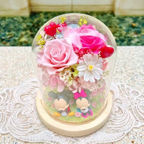 Lilo and Stitch/Stitch/Eternal Flower/Dried Flower/Night Light/Glass Cup/ Glass Cover - Shop huayiflowerdesign Dried Flowers & Bouquets - Pinkoi