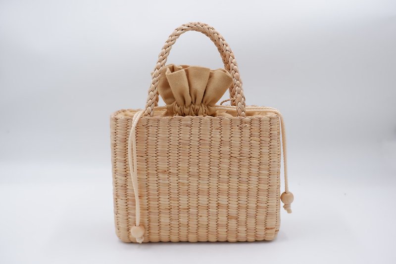 handbag woven bag summer bag vintage bag - 手袋/手提袋 - 植物．花 