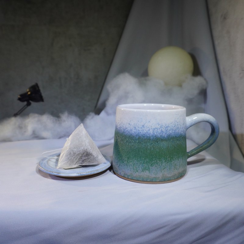 雨水山形杯-約330ml,咖啡杯,茶杯,馬克杯,水杯 - 咖啡杯/馬克杯 - 陶 白色