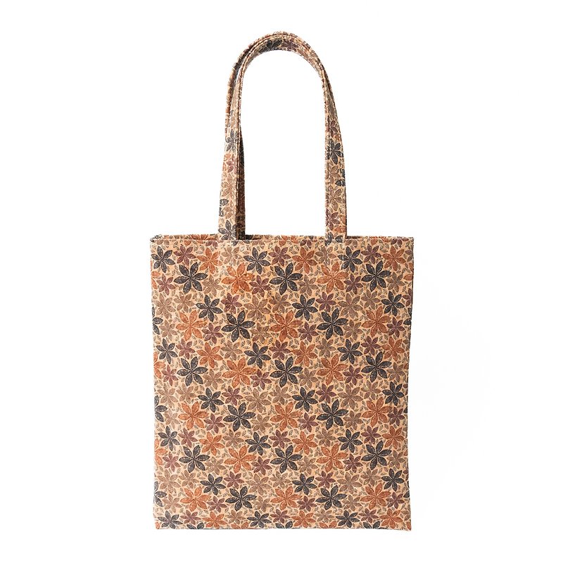 Cork leather A4 tote bag (maple) - Handbags & Totes - Eco-Friendly Materials Multicolor