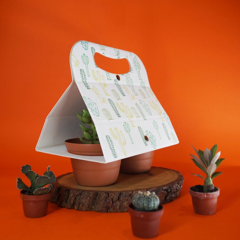 Midsummer cactus coffee bag/foldable storage/beverage bag/drink cup bag/bag/cup bag - Beverage Holders & Bags - Other Materials 