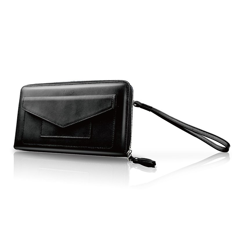 【LIEVO】STORY - Travel Phone Wallet_Wonderful Black - Messenger Bags & Sling Bags - Genuine Leather Black
