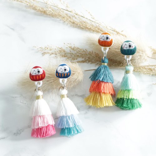 cravis handmade shop 達摩流蘇耳環