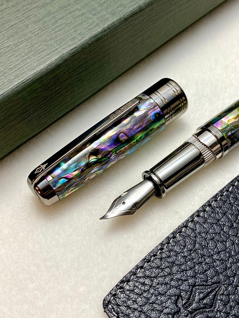 3952Old Goat-X800 Strictly selected abalone shell patented magnetic elastic steel calligraphy tip pen - ปากกาหมึกซึม - วัสดุอื่นๆ 
