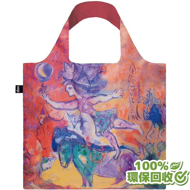 LOQI environmentally friendly material shopping bag-Circus (no buckles, no hidden bags) - กระเป๋าถือ - วัสดุอีโค สีแดง