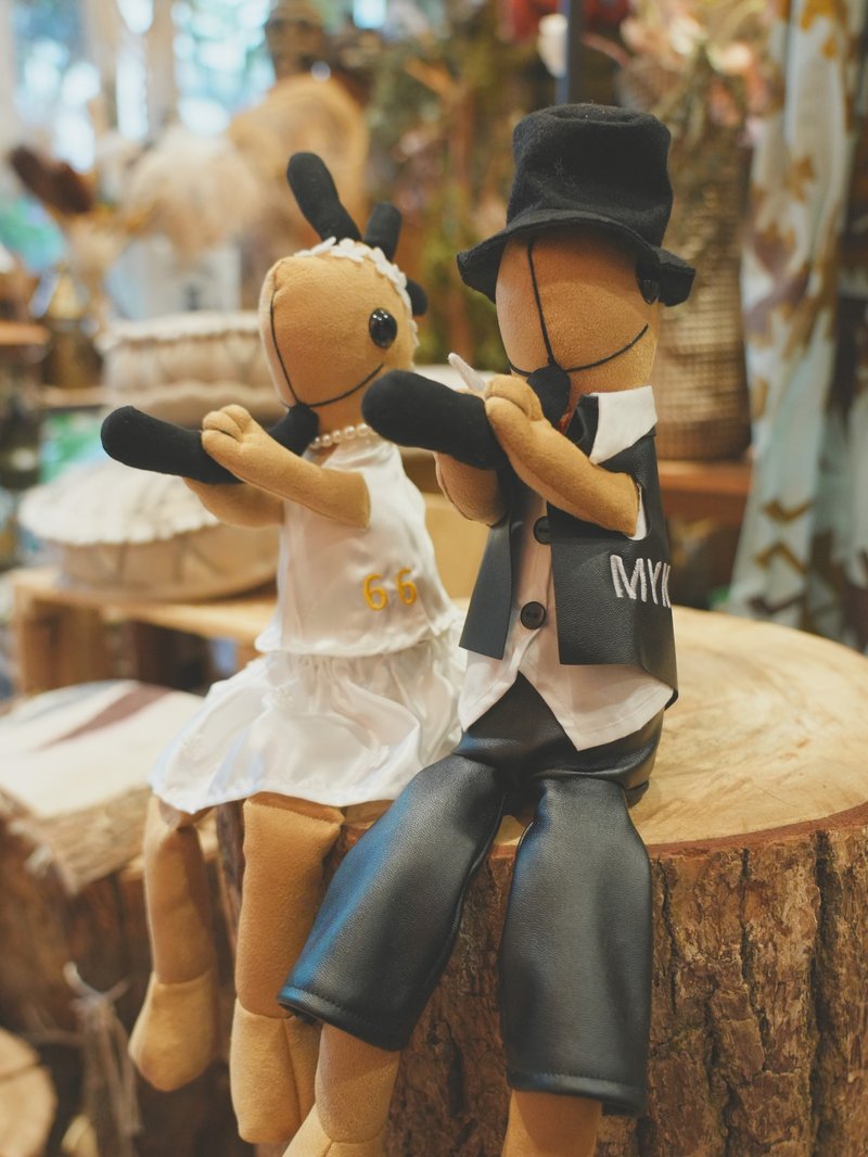 [Hot pre-order] R4T KOKOPELLI wedding set (with box) 1 pair - ตุ๊กตา - วัสดุอื่นๆ หลากหลายสี