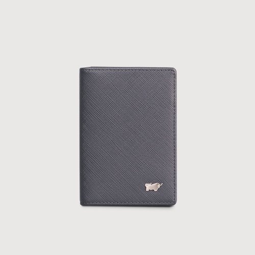 BRAUN BUFFEL 德國小金牛 【免費升級送禮包裝】尚恩A 厚型名片夾-藍色/BF354-402-NY