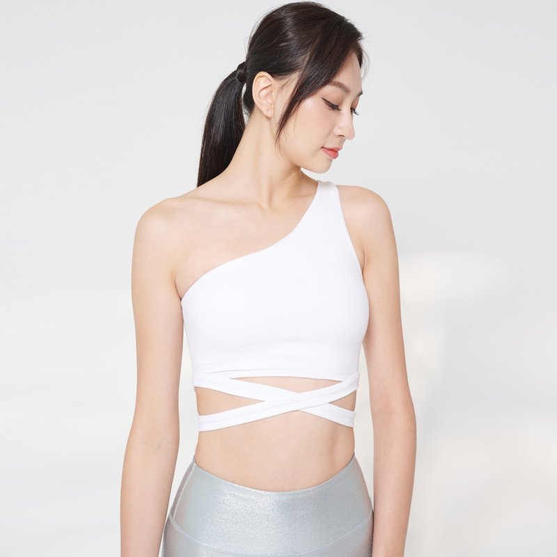 【Yoga Flow】 Skylar Bra-White - ชุดโยคะ - เส้นใยสังเคราะห์ 