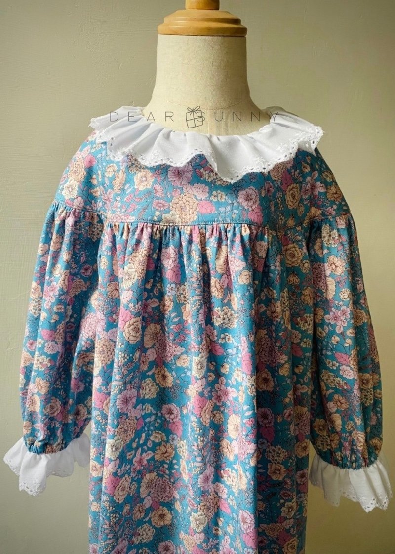 vintage floral dress - กระโปรง - ผ้าฝ้าย/ผ้าลินิน 