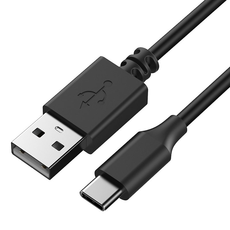 銅/黃銅 行動電源/充電線 黑色 - OC USB-A to USB-C 高速傳輸充電線