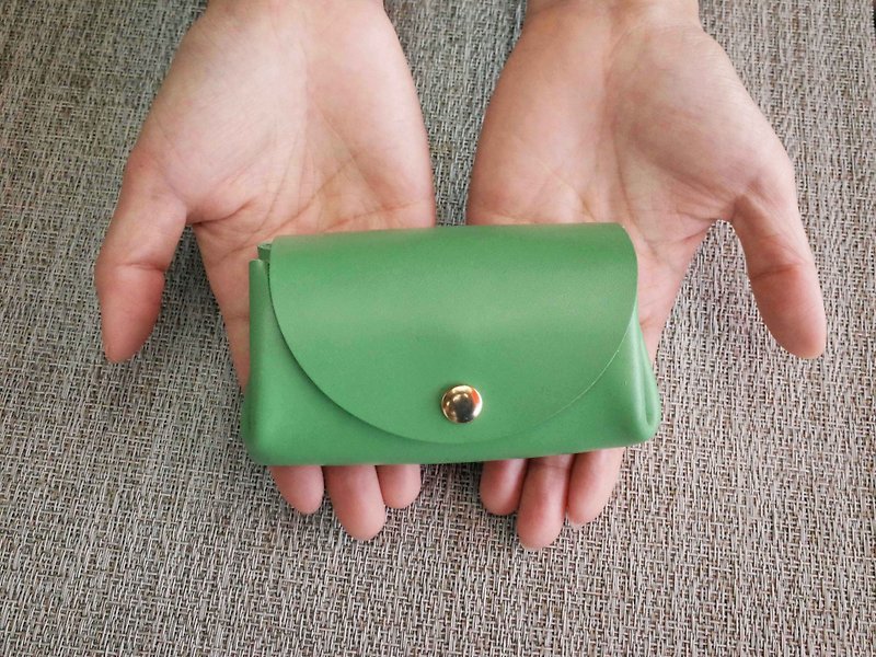 Lightweight leather wallet - Green apple - กระเป๋าสตางค์ - หนังแท้ สีเขียว
