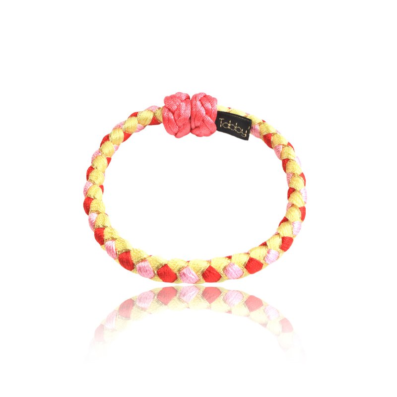 KUMIHIMO BRACELET -Carnation | Magnetic Japanese Kumihimo Bracelet - Bracelets - Other Materials Pink