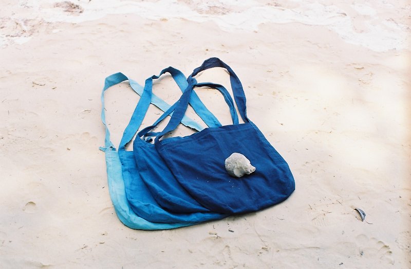 easy go | 4 shades of blue natural indigo Bag - Messenger Bags & Sling Bags - Cotton & Hemp Blue