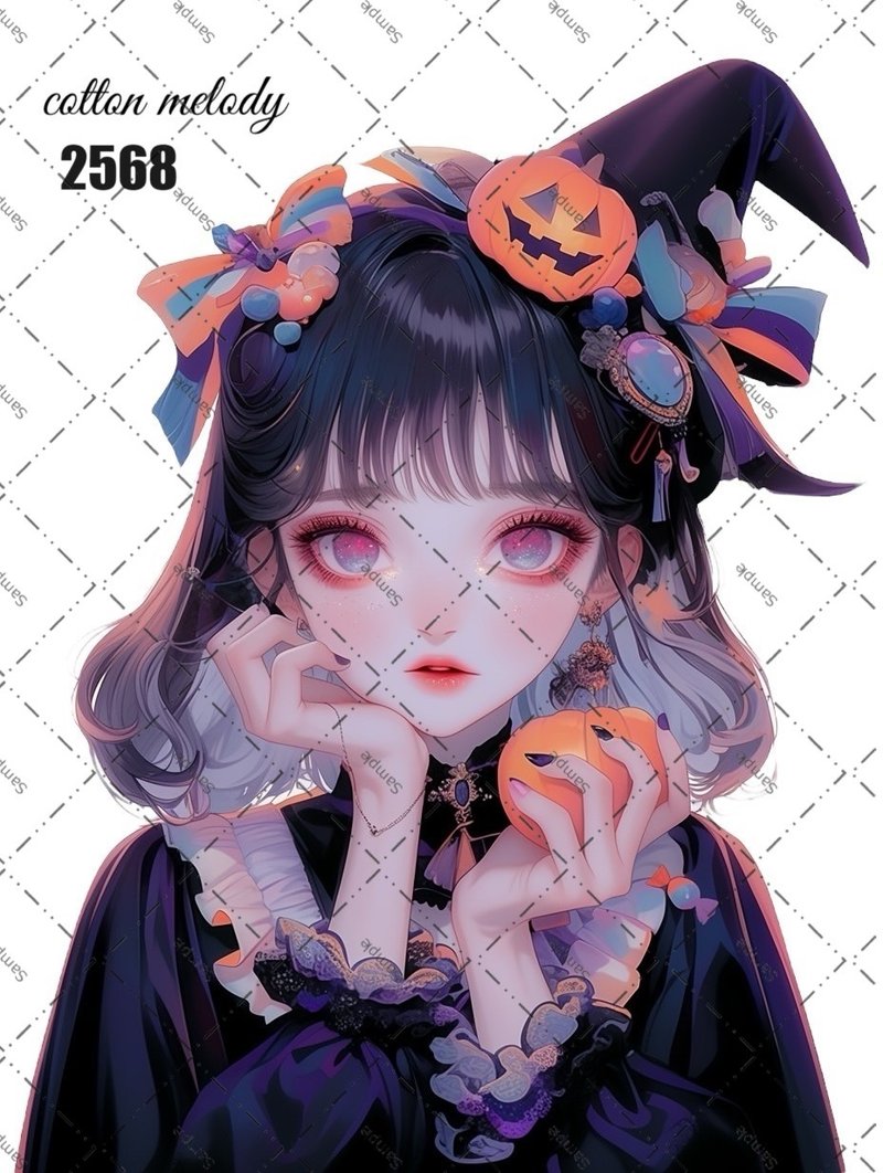 original sticker no.2568 人物ステッカー オリジナルステッカー オリジナル人物ステッカー 装飾ステッカー cotton melody - 貼紙 - 紙 