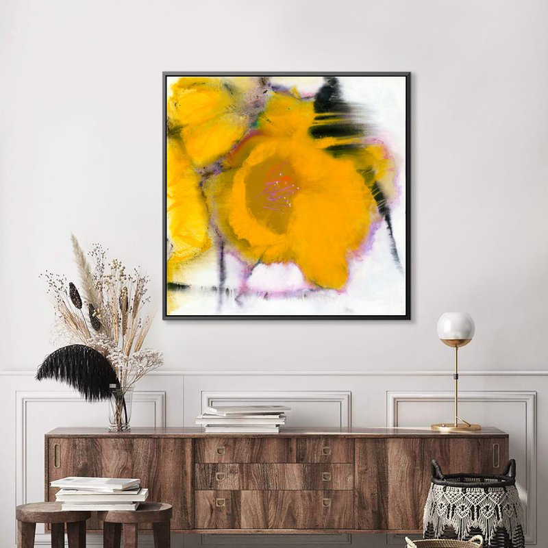 【Limited Edition】Artist Abstract Paintings, Canvas Giclee Prints - Posters - Other Materials Orange