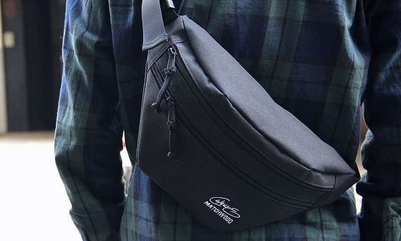 Matchwood 帆布隨身小包 Culture Explorer 限量聯名隨身腰包 MIT - 側背包/斜孭袋 - 防水材質 黑色