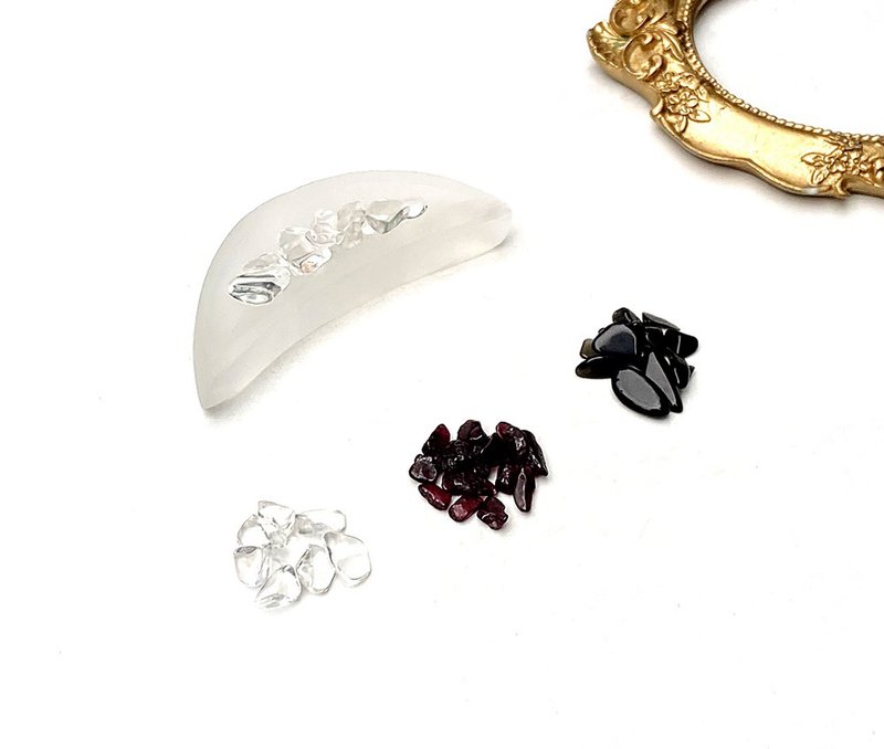 小透石膏弧形凈化充電消磁套組 可消磁小晶石飾品 - 其他 - 水晶 白色