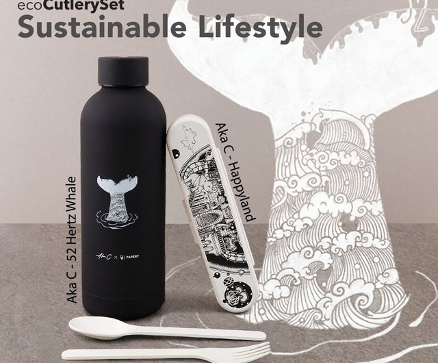 温冷魔法瓶タンブラー アカC-52ヘルツクジラ(500ml) 香港アーティスト