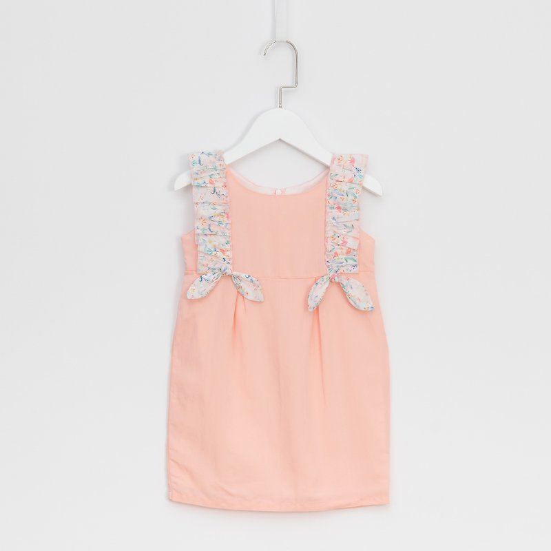Pink Rainforest Bud Dress - เสื้อยืด - ผ้าฝ้าย/ผ้าลินิน 