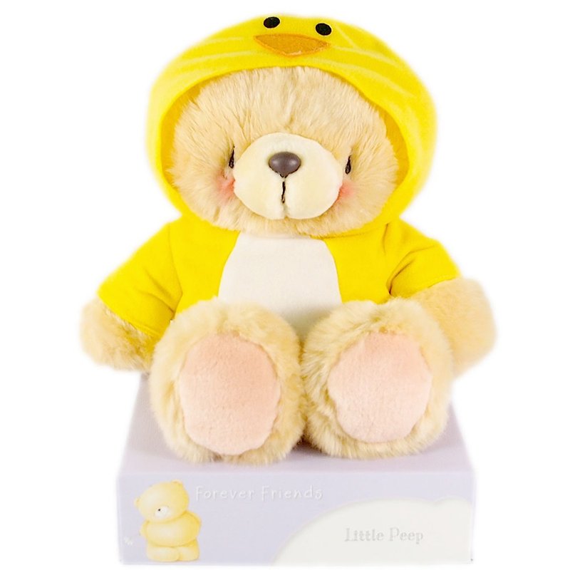 8 inches/farm small chicken bear and fluffy bear [Hallmark-ForeverFriends cross-dressing series] - ตุ๊กตา - วัสดุอื่นๆ สีเหลือง