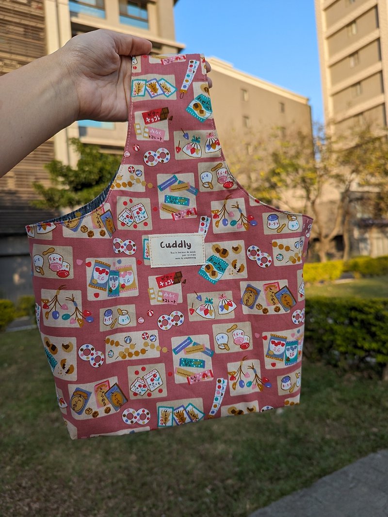 Handmade Japanese cloth tote bag/handmade cloth bag/scatter bag/handbag/small tote bag - กระเป๋าถือ - ผ้าฝ้าย/ผ้าลินิน 