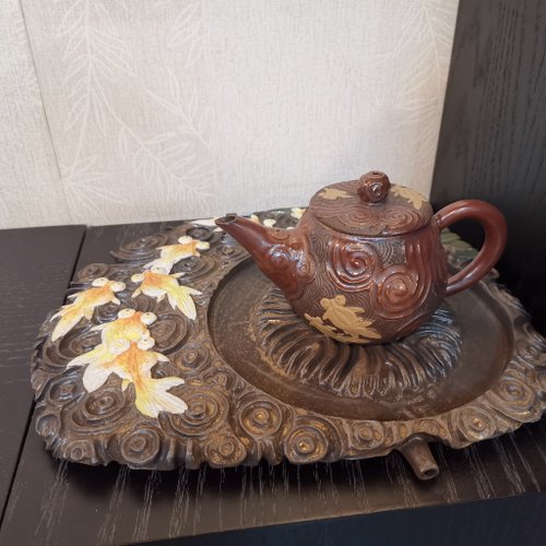 彩揚藝術中心 手工製作-花壺系列-金魚茶具套組