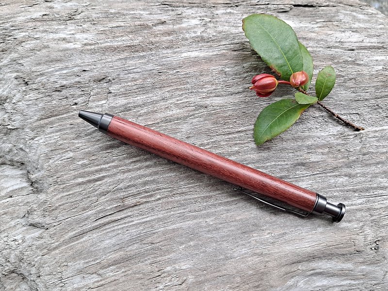 パープルハートウッド ハンドメイドペン 多目的プレスペン - 油性・ゲルインクボールペン - 木製 