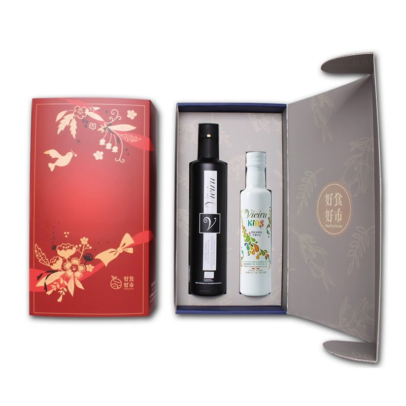 [Mother's Day Gift Box Free Shipping Set] Top Taste Olive Oil Gift Box - Sauces & Condiments - Glass Red