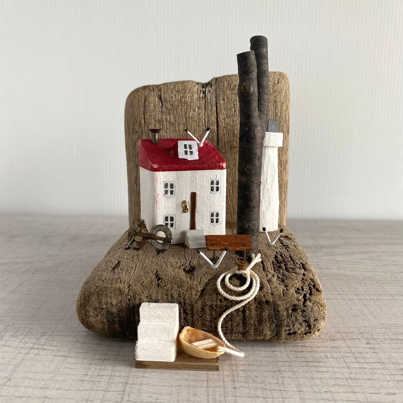 Driftwood interior - The sound of the waves and seagulls - W327 - ของวางตกแต่ง - ไม้ 