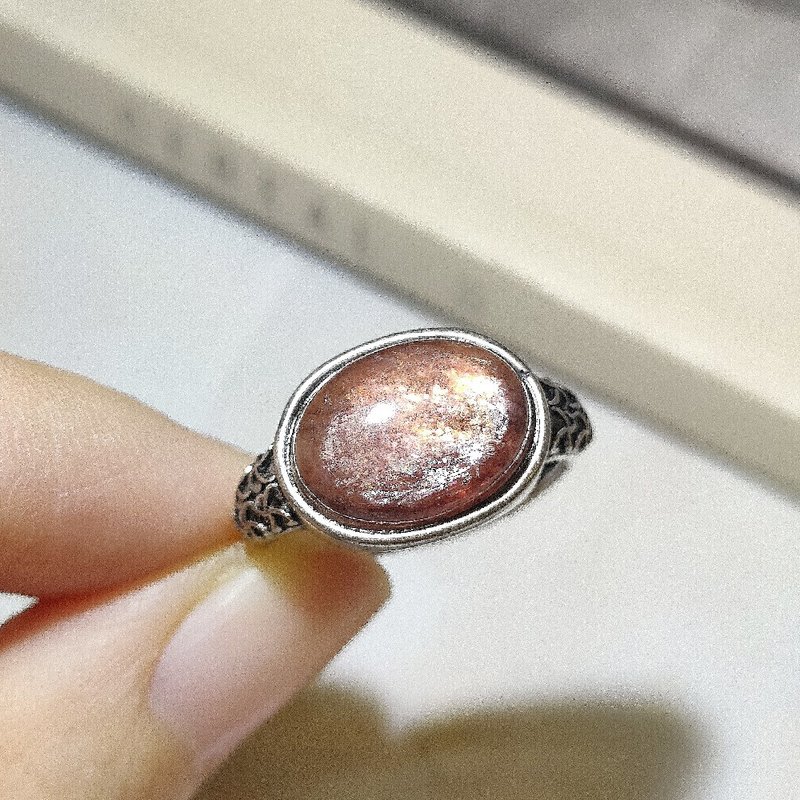 Le Bonheur Lithium Mica Vintage Ring Opening Adjustable (Valentine's Day Birthday Gift) - แหวนทั่วไป - เครื่องประดับพลอย สีเขียว