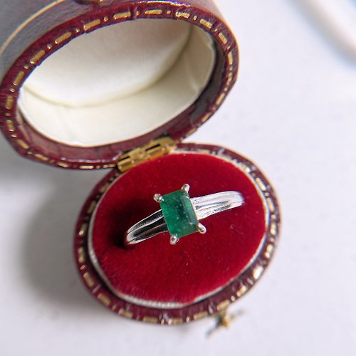 Purnima Magic Salon 天然祖母綠 祖母綠戒指 0.5克拉 色濃飽和綠 5月誕生石母親節禮物