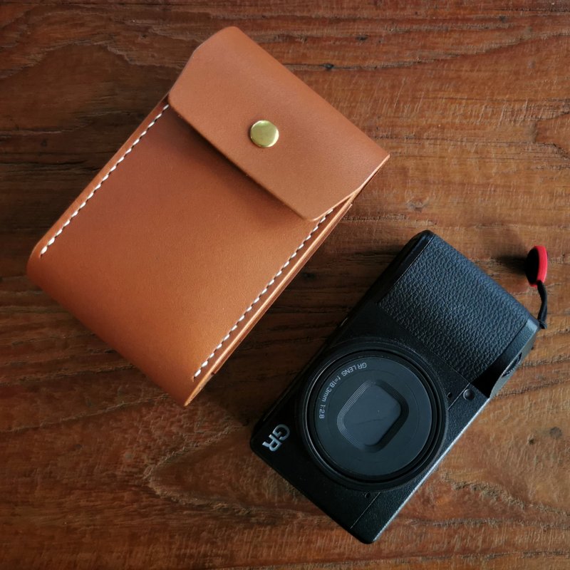 Ricoh GR3/GR3x Camera case Vegetable tanned leather, Camera pouch - 菲林/即影即有相機 - 真皮 咖啡色