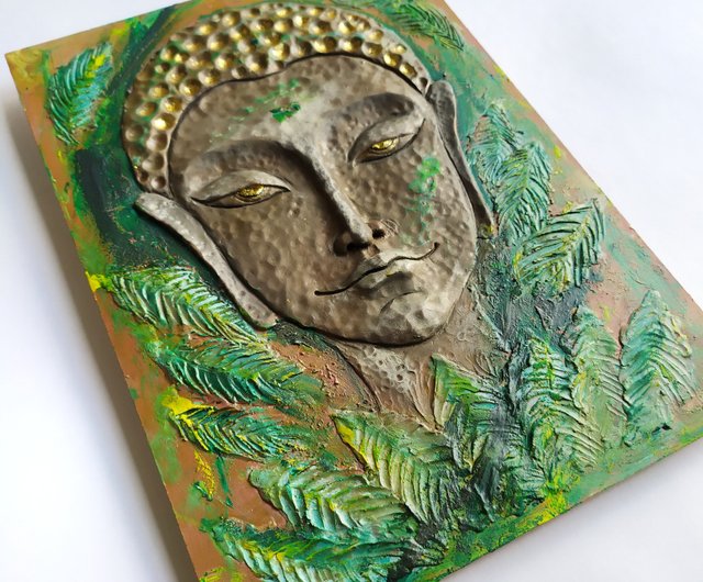 ウォールアート彫刻 - 思考のジャングルで金の仏像を描く. - ショップ