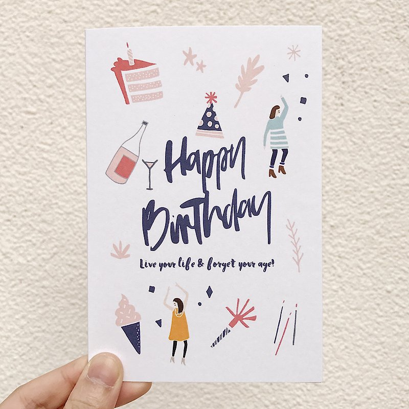 Live your life & forget your age birthday card - การ์ด/โปสการ์ด - กระดาษ 