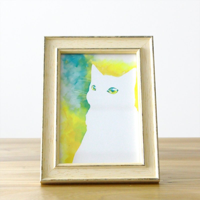 Eyes of cat - การ์ด/โปสการ์ด - กระดาษ สีเหลือง