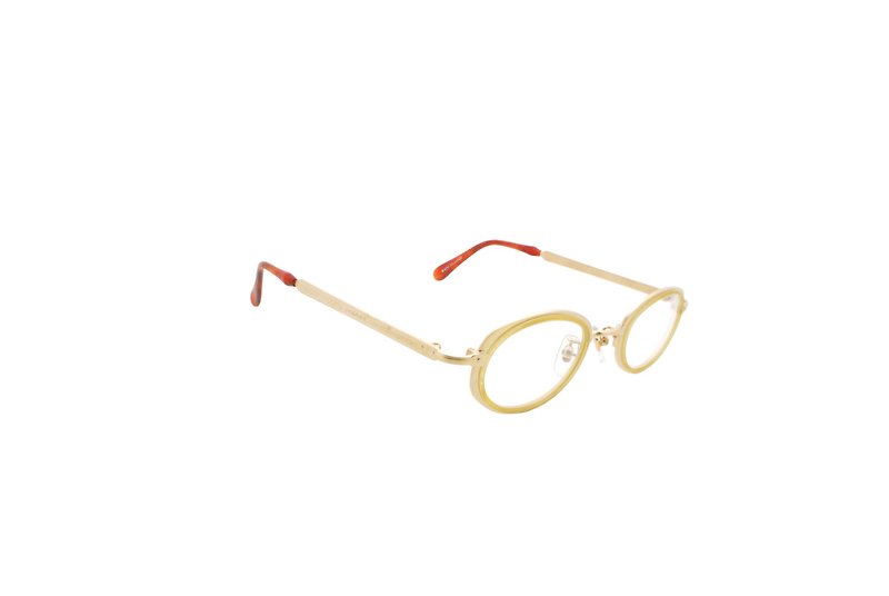 renoma T21-9758 COL.2A Japan 90s Vintage Eyeglasses - Glasses & Frames - Other Metals Gold