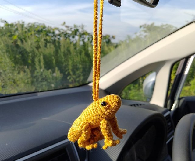 Frog car accessories. Frog car decor. Hanging frog ornament