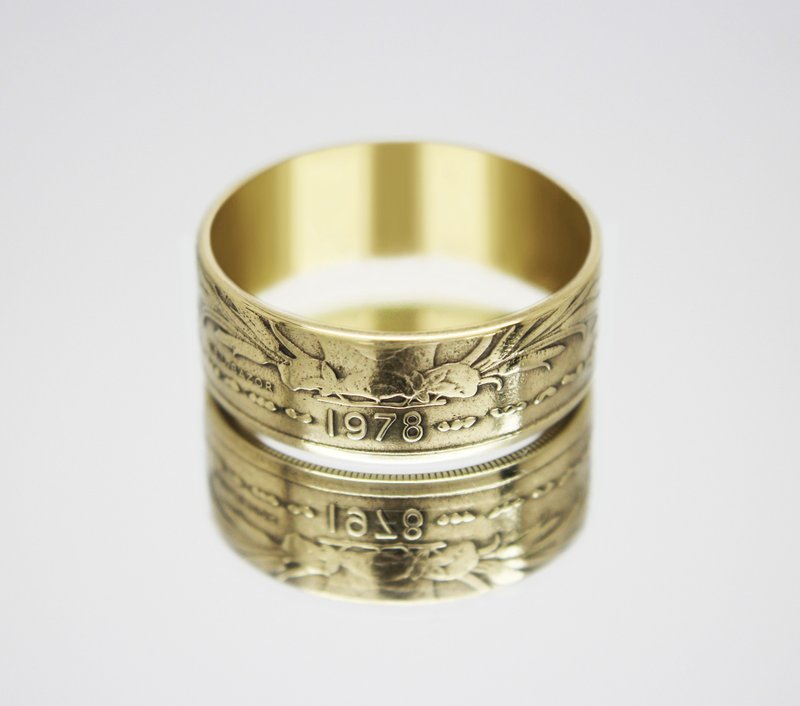 Central Africa Coin Ring 25 francs 1975-2003 coin rings for men coin rings for - 戒指 - 其他金屬 