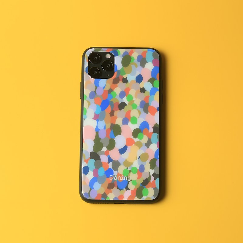 彩色毛球-玻璃殼 - 手機殼/手機套 - 橡膠 多色