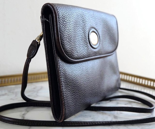 Longchamp Vintage Dark Brown Leather Bag - Shop At Granny's Messenger Bags  & Sling Bags - Pinkoi