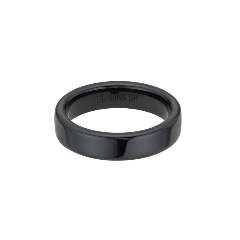 LA LIGNE BLACK CERAMIC BAND - General Rings - Porcelain Black