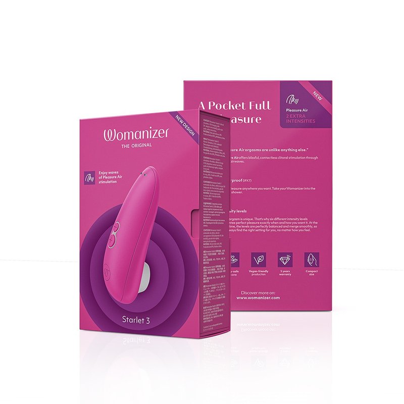 German Womanizer Starlet 3 sucking pleasure device|Pink - Adult Products - Silicone 